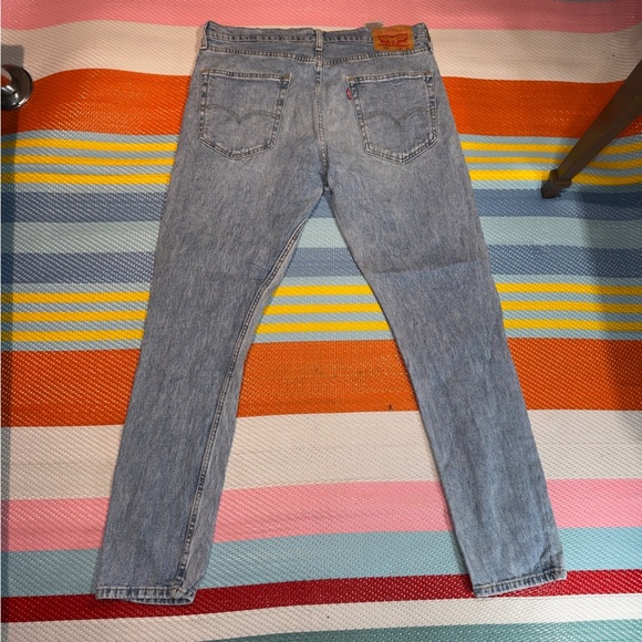 Levi's Light Blue Distressed Skinny Jeans Men Size 36 x 32 - Picture 3 of 4